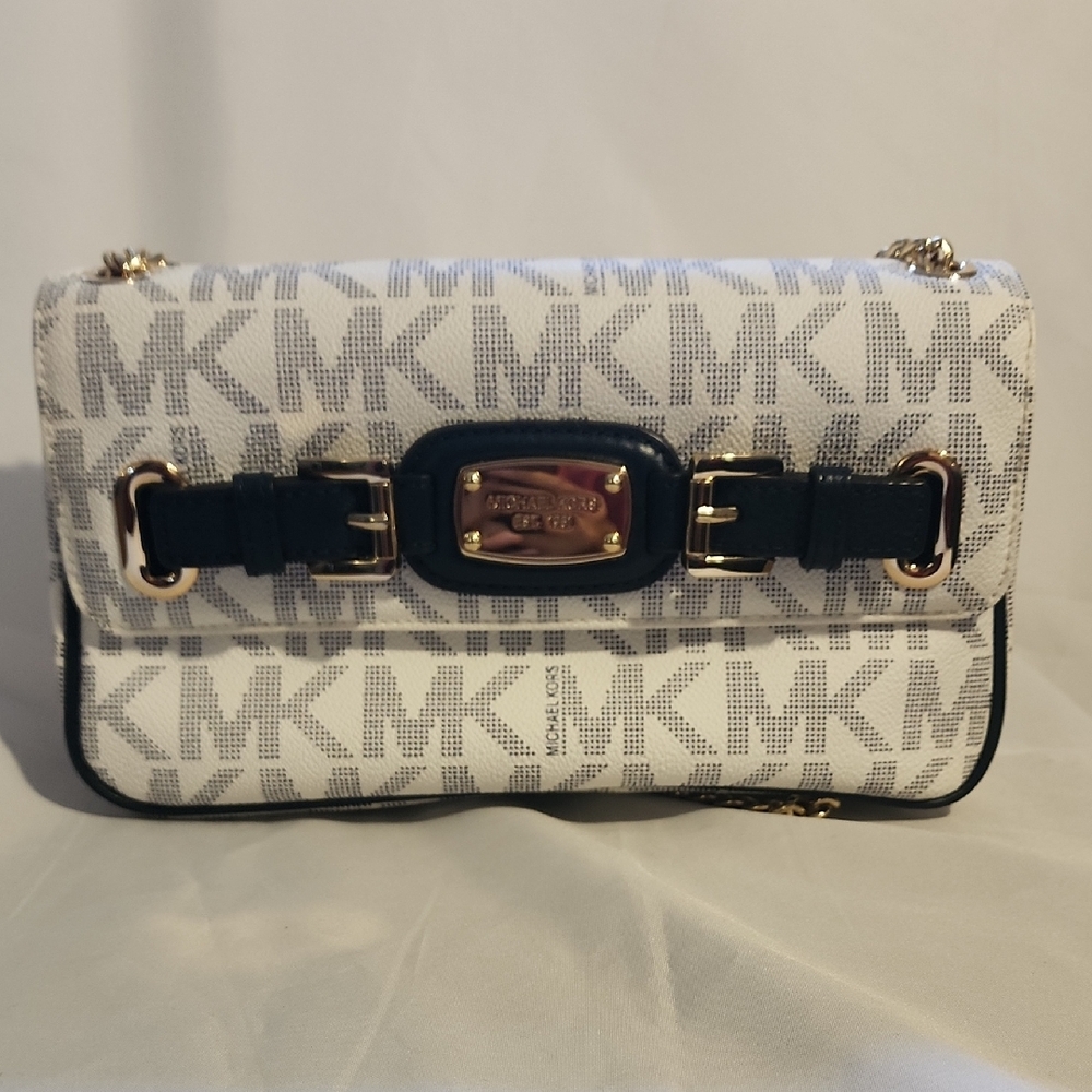 Michael Kors Black and White Crossbody Bag